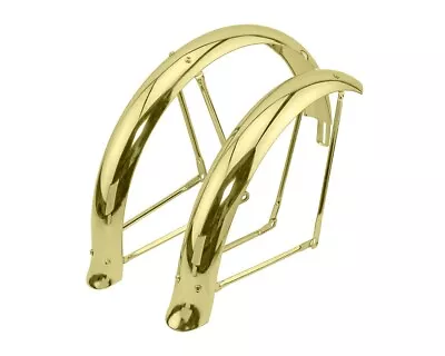 VINTAGE LOWRIDER GOLD Bicycle 20  Fender Full Adjustable Set Ducktail Flared • $49.99
