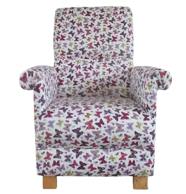 Lilac Butterfly Fabric Adult Chair Armchair Accent Butterflies Nursery Bedroom • £209.99