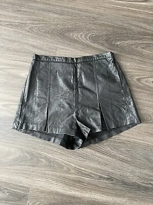 Minkpink Faux Leather Shorts Black Small • $14.99