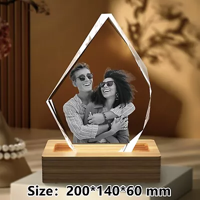 Personalized 3D Crystal Photo Gift For Birthday Anniversary Mother's Day Present • $778.60