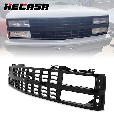 Front Grille Glossy Black Painted For 1988-93 89 90 91 92 Chevrolet C1500 K1500 • $82