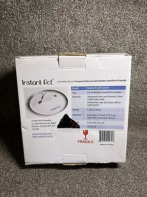 Instant Pot Tempered Glass Lid 10.2-In 8-Qt Cooking Pot Lid Stainless Steel • $24.92