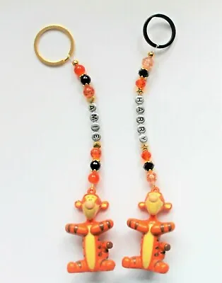 £2.85 • Buy Personalised Tigger From Winnie The Pooh Keyring / Bag Charm (you Chose A Name )