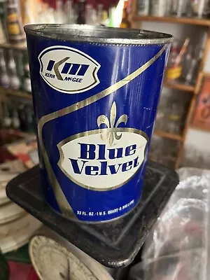 Blue Velvet Metal Oil Can Quart • $31.99