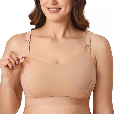 Gratlin Women's Plus Size Nursing Bra Sports Bra Cotton Support Maternity Bras • $21.77