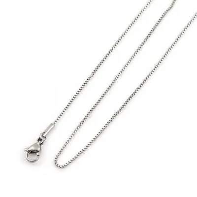 Stainless Steel 17 3/8 In (44cm) 1 Mm Box Neck Chain Necklace • $6.99