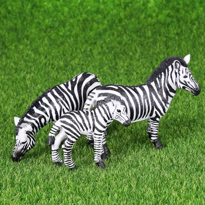 Zebra  Simulation Toy Zebra  Figurine Ornament Zebra Toys Zebra Statues • £14.38