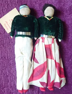 Pair Of Vintage Native American Indian Dolls Made By American Indian 19cm  • £17