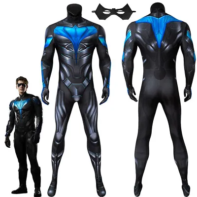 $51.21 • Buy Titans Nightwing Cosplay Costume 3D Printing Bodysuit Halloween Outfit