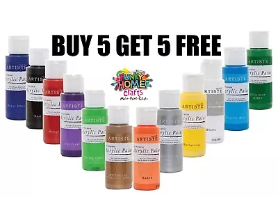 DoCrafts Artiste Acrylic Paint 59ml Bottles Matt Paint * BUY 5 GET 5 FREE * • £5.99