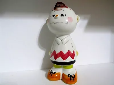 Snoopy Peanuts Charlie Brown Quadrifoglio Large Vintage Ceramic Bank Italy 1969 • $119.99