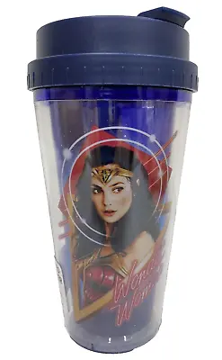 Wonder Woman DC Comics Plastic Tumbler Travel Mug 16 Oz HOT Or COLD • $9.84