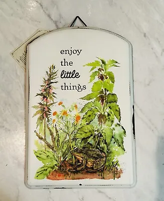 Metal Tin Sign “Enjoy The Little Things” Red Shed Homestead Farmhouse Decor 12x8 • $8.99