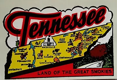 Vintage Tennessee State Travel Decal Souvenir Authentic Original Camper Luggage  • $4.75