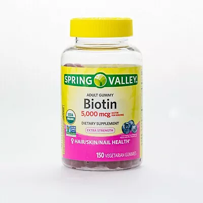 Spring Valley BIOTIN Adult Gummies 150 Count+ • $29.99