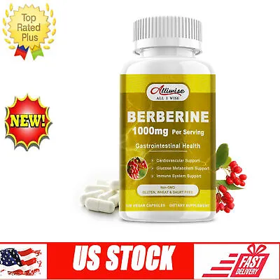 Berberine Extract 1000mg - High Absorption Heart Health Support Supplements • $20.98