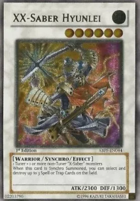 Yugioh-XX-Saber Hyunlei-Ultimate Rare-1st Edition-ABPF EN044 (LP) • $49.33