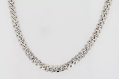 5.9mm Curb Link Chain 22  Necklace 10K White Gold 53.49 Grams • $2204.99