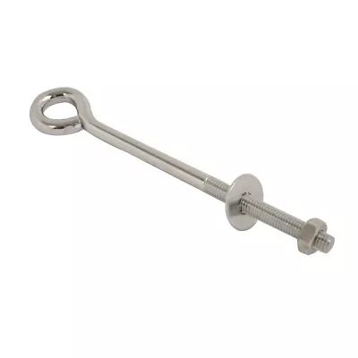 £1.79 • Buy Eye Bolt Bright Zinc Plated Steel M6 M8 M10 M12 100mm 150mm 200mm 250mm Eyebolt