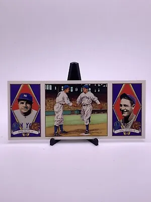 1993 Upper Deck Babe Ruth & Lou Gehrig Bat Tri-Fold Card # 131 Yankee Anchors • $10.99