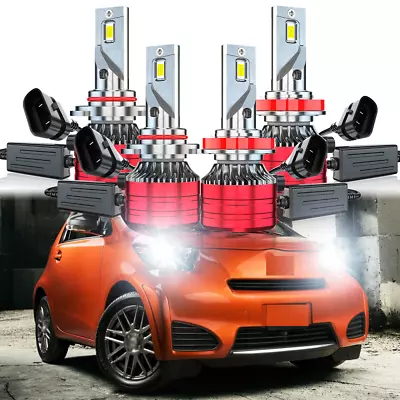 For Scion IQ 2012-2015 - 6000K Front LED Headlight High Low Beam Bulbs Combo 4PC • $53.99