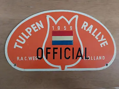 Tulip Rally 1959 Original Rally Plate • $40