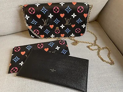 $2790 • Buy Louis Vuitton Game On Multicolour Monogram Black Pochette Felicie Bag. Ex COND.