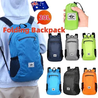 20L Lightweight Portable Foldable Backpack Waterproof Backpack Fold Travel Bag  • $21.99