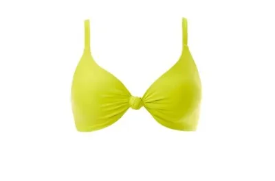 Gabifresh X Swimsuits For All Wonderstruck Neon Yellow Bikini Top Size 10 NWT • $34.50