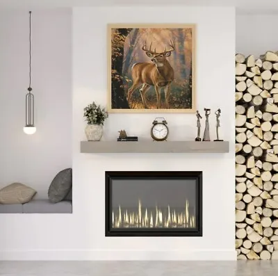 48  Ash Gray Mantel Shelf Farm House Rustic Modern Style Wood Fireplace Floating • $172.27