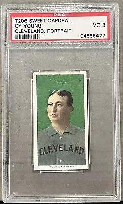 T206 Sweet Caporal Cy Young Cleveland Portrait  • $3000