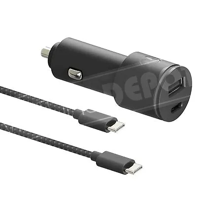 Motorola TurboPower Share Dual Car Charger 45W With USB Type-C Data Cable NEW • $29.99