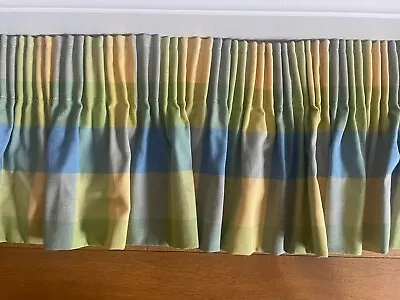 Laura Ashley Mitford Check Sapphire Pelmet Curtain  • £10