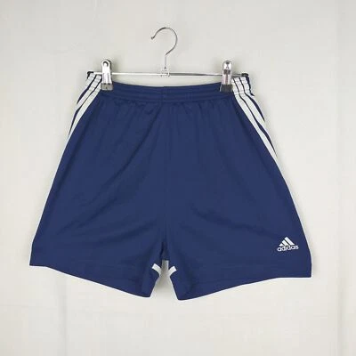 $16.50 • Buy Adidas Athletic Gym Shorts Blue & White Polyester Elastic Waist Size Small