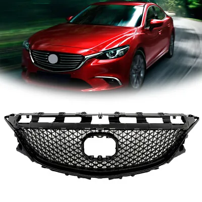 Car Front Bumper Grille Mesh Honeycomb Look For Mazda 6 2014 2015 2016 Black New • $111.67