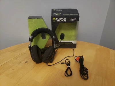 $29.99 • Buy Turtle Beach Ear Force - X12 Green/Black Gaming Headset PC & Xbox 360 ALL CABLES