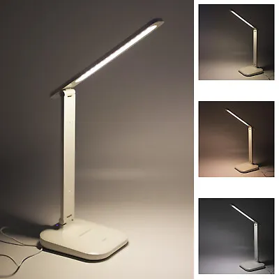 £8.49 • Buy Adjustable Touch Reading Bedside LED Study Desk Table Lamp Calendar Clock Light