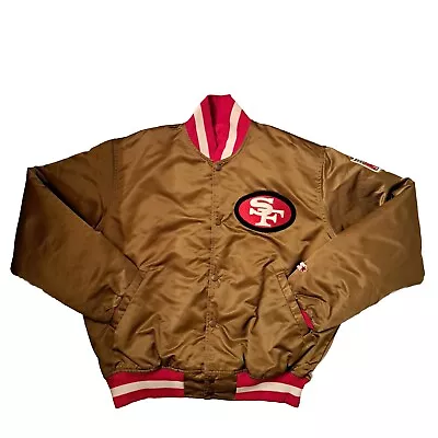 Vintage 90s NFL Starter Pro Line San Francisco 49ers Satin Jacket Size Large • $199