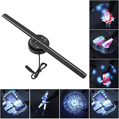 3D Hologram Fan WiFi Remote App Hologram Projector 2 Blade LED Projection Fan  • £36.99