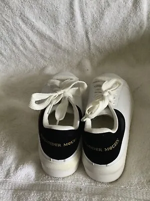 Alexander McQueen Sneaker Kids White Black Shoe EU 31/13USLow Top Made In Italy • $35