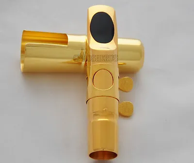 Top Jazz Metal Mouthpiece For Bb Tenor Saxophone Sax Gold Plated MPC Size 5-12 • $29.90