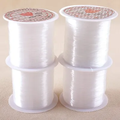 5 Rolls Clear Nylon Fishing Wire Non Stretch Beading Cord Invisible 0.2mm-0.8mm • $2.98