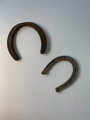 $6.78 • Buy Horseshoes Rusty Different Sizes - Appear To Be Old- For Crafts / Decor Lot Of 2