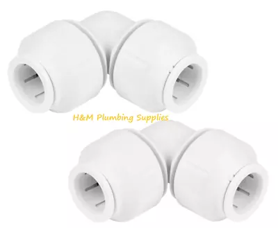 £5.95 • Buy 2 X JG Speedfit Push Fit Elbows Compression Plumbing Fittings 15mm JOHN GUEST