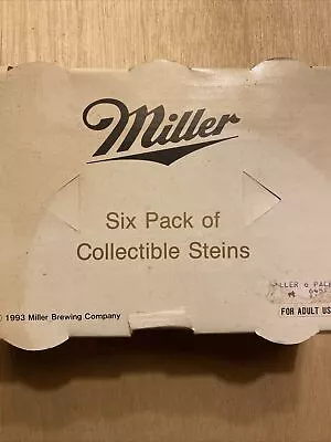 MILLER MINI BEER STEINS 1993  - PACK OF 6 - 2.5  Collectible Miller Lite • $29.99