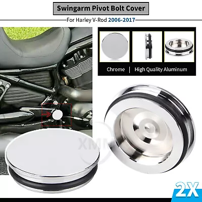 $26.98 • Buy Chrome Swingarm Pivot Bolt Cover For Harley Night Street V-Rod VRSCF/A/D/R 06-17