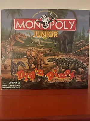 Monopoly Junior Dig N Dinos Board Game 1998 Hasbro Parker Brothers COMPLETE • $11.57