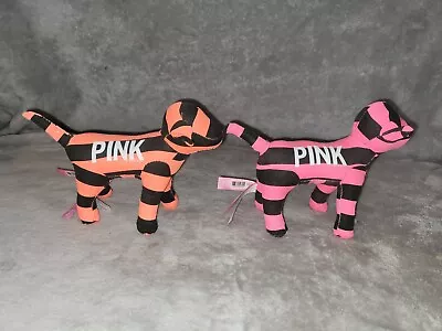 Victoria’s Secret Pink And Neon Orange Mini Dog Pink And Black Stripes Love 7  • $2.50