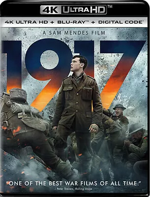 1917 [New 4K UHD Blu-ray] With Blu-Ray 4K Mastering Digital Copy • $18.02