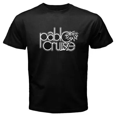Pablo Cruise Logo Men's Black T-Shirt Size S-5XL • $17.99
